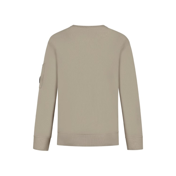 C.P. COMPANY Felpa tortora girocollo Lens bambini