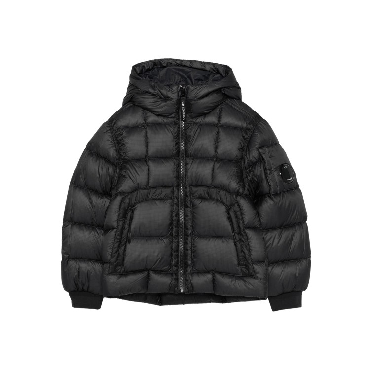 C.P. COMPANY Giubbotto nero con piuma bambini