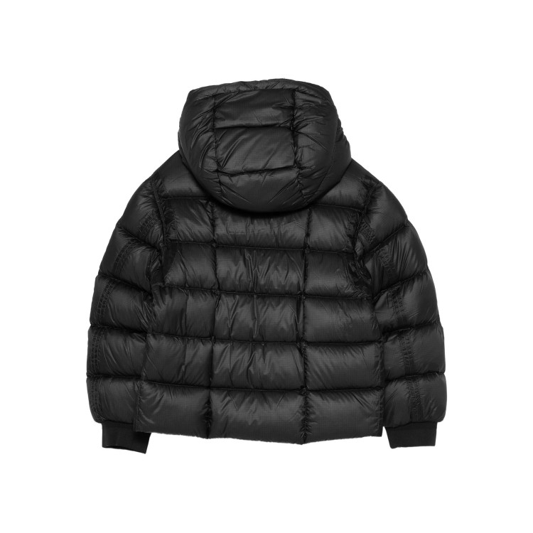 C.P. COMPANY Giubbotto nero con piuma bambini