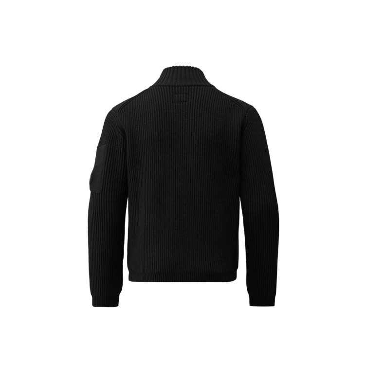 C.P. COMPANY Maglione nero a collo alto full-zip bambini