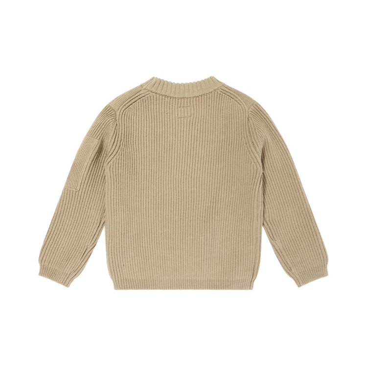 C.P. COMPANY Maglione beige a coste bambini
