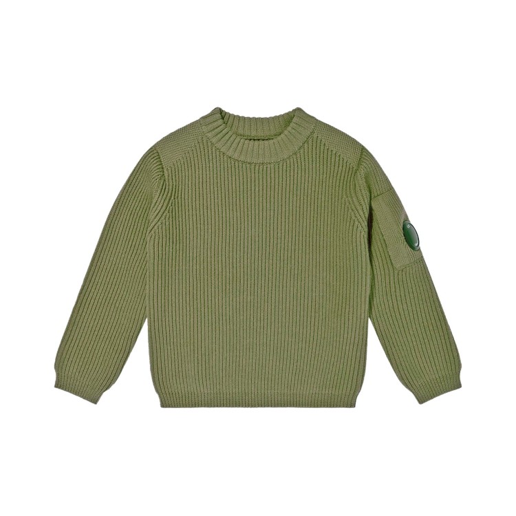 C.P. COMPANY Maglione verde a coste bambini