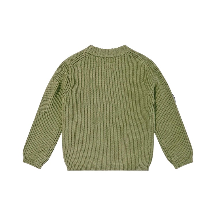 C.P. COMPANY Maglione verde a coste bambini
