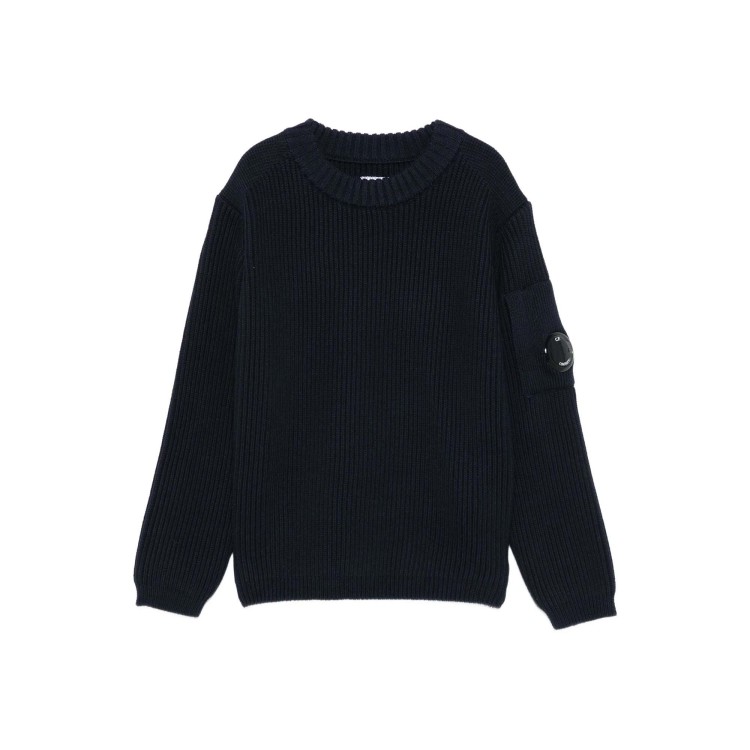 C.P. COMPANY Maglione blu navy a coste bambini