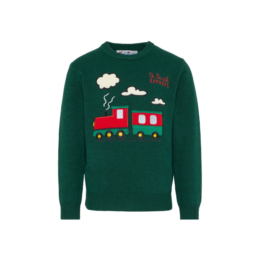 SAINT BARTH Maglione verde...