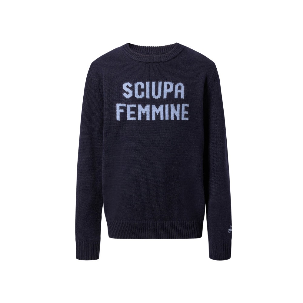 SAINT BARTH Maglione blu...