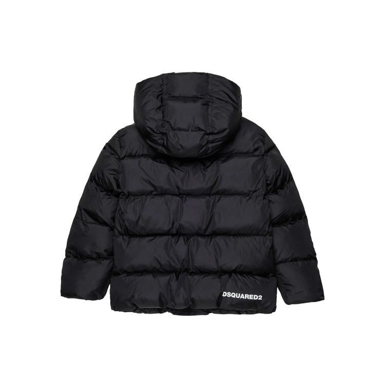 DSQUARED Giubbotto nero imbottito bambino