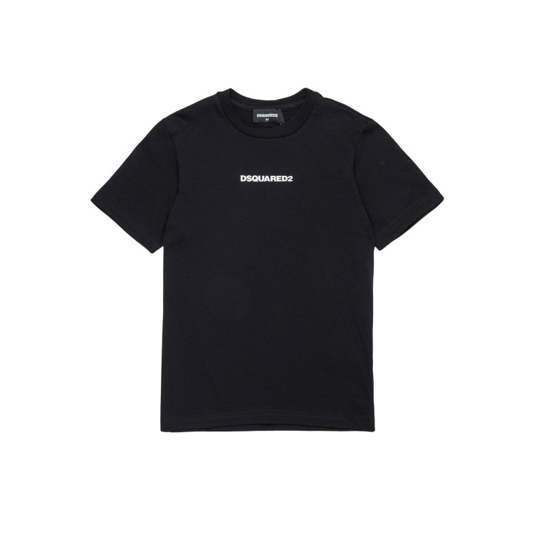 DSQUARED T-shirt nera con logo bambino