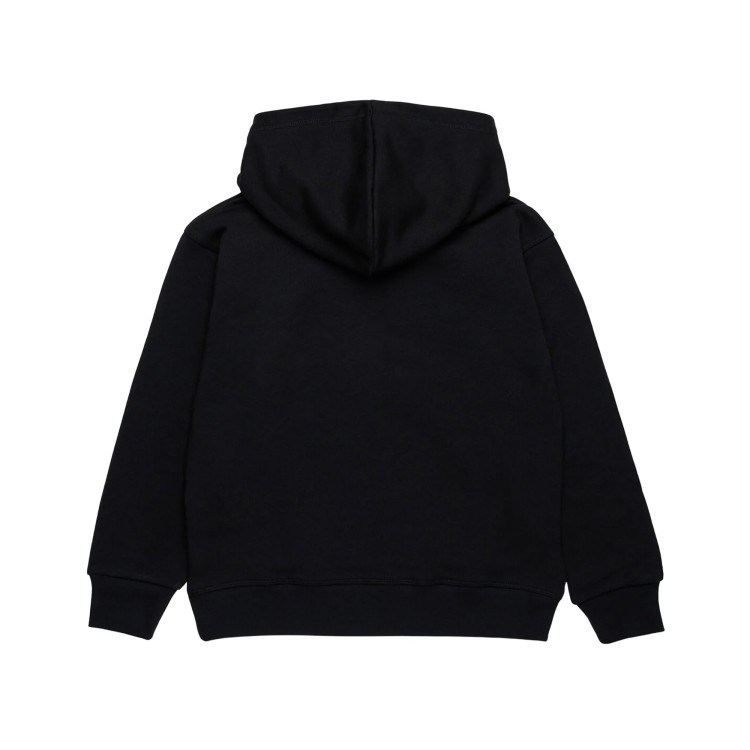 DSQUARED Felpa nera con cappuccio ICON bambini