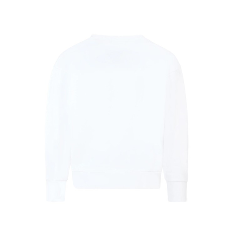 DSQUARED Felpa bianca con logo maple bambino