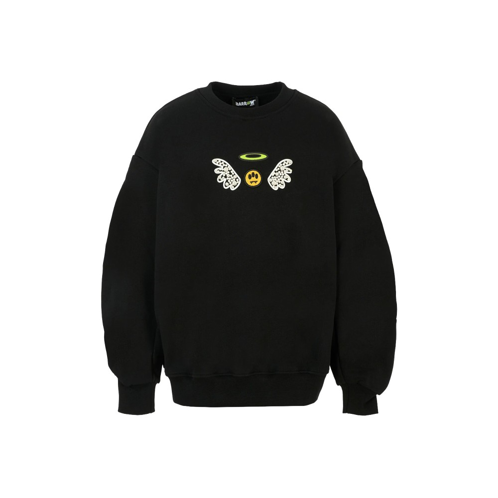 BARROW Felpa nera girocollo...