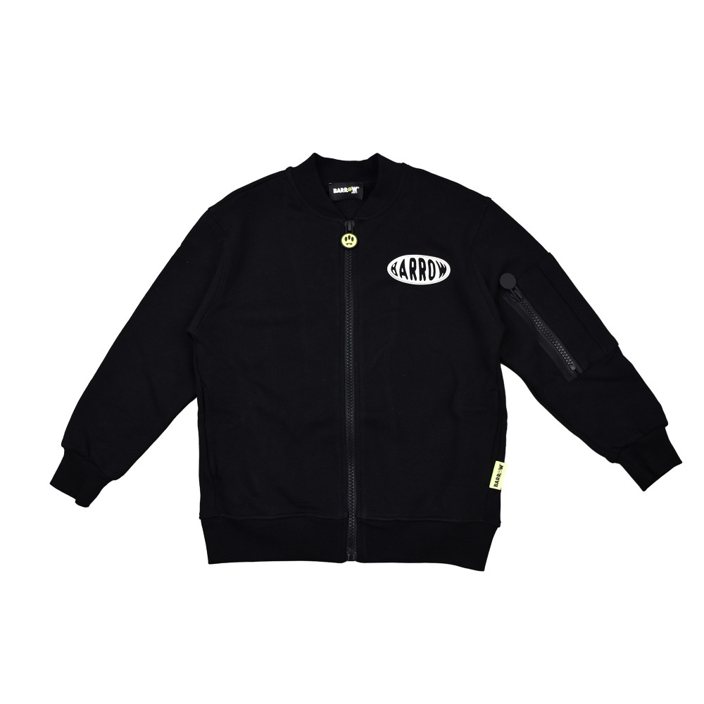 BARROW Bomber nero in felpa...
