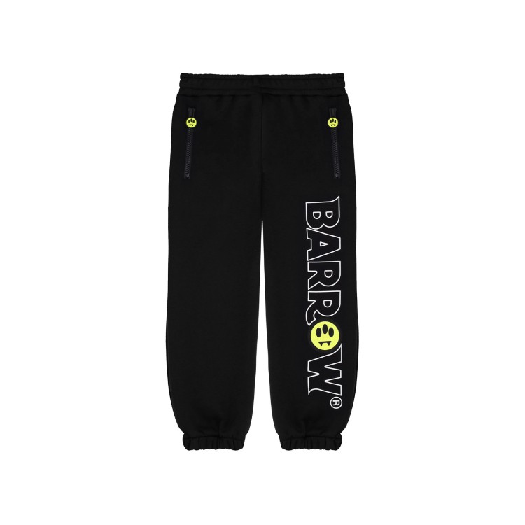 BARROW Pantaloni neri in felpa con logo bambini