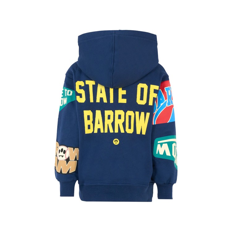 BARROW Felpa blu con cappuccio e stampa bambini