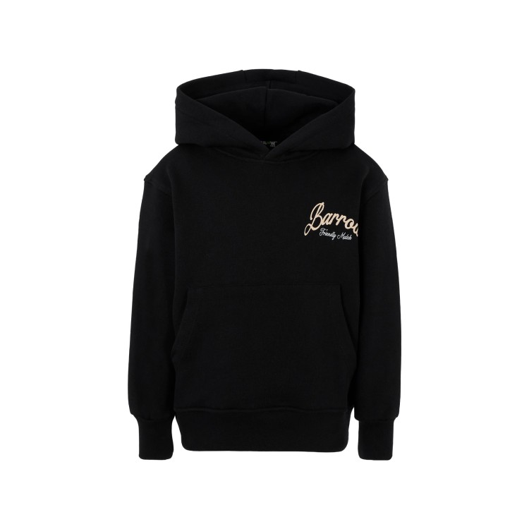 BARROW Felpa nera con cappuccio e stampa bambini