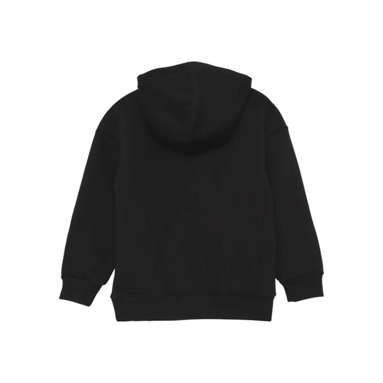 BARROW Felpa nera con cappuccio maxi logo bambini