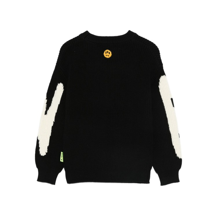 BARROW Maglione nero maxi logo bambini