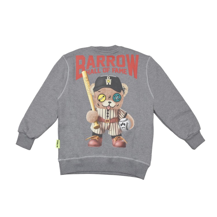 BARROW Felpa grigia girocollo con stampa bambini