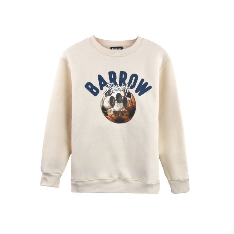 BARROW Felpa crema girocollo football bambini