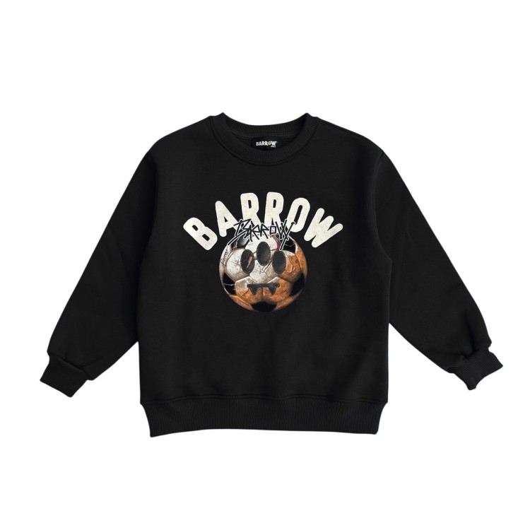 BARROW Felpa nera girocollo football bambini