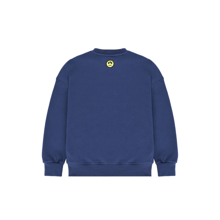 BARROW Felpa blu girocollo Teddy tartan bambini