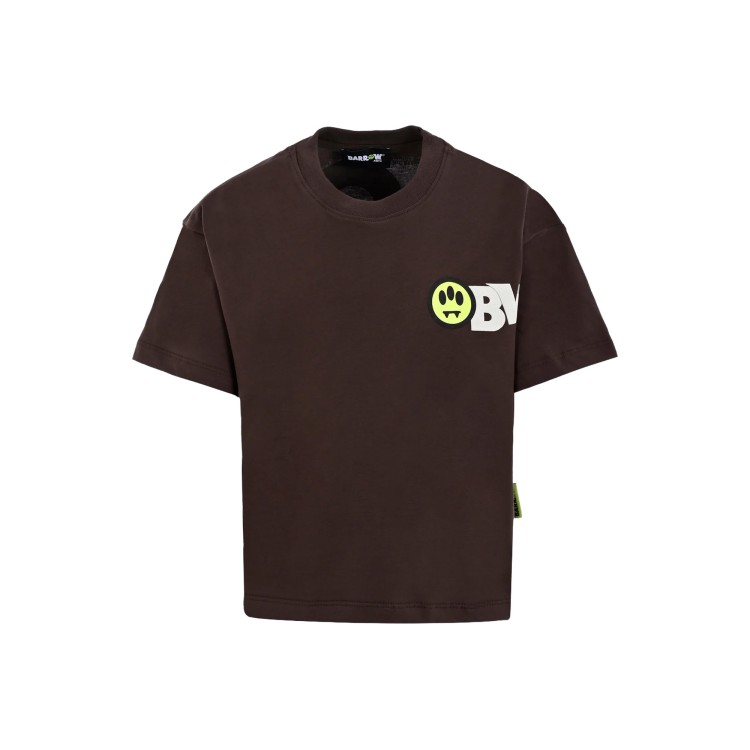 BARROW T-shirt marrone con stampa Bear bambini