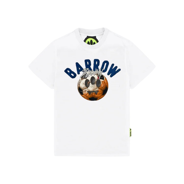 BARROW T-shirt bianca con stampa football bambini