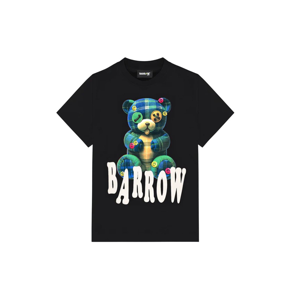 BARROW T-shirt nera stampa...