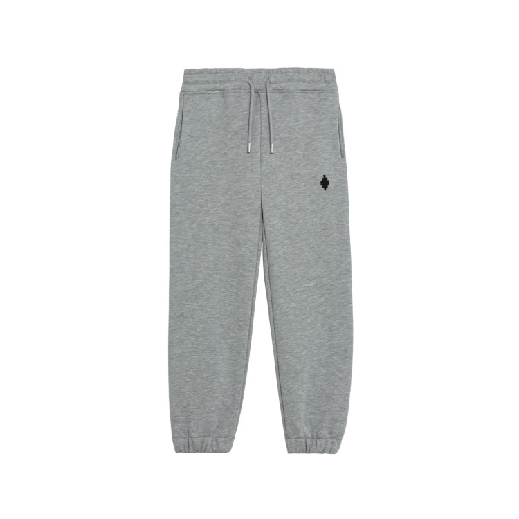 COUNTY OF MILAN Pantalone grigio sportivo con logo bambino