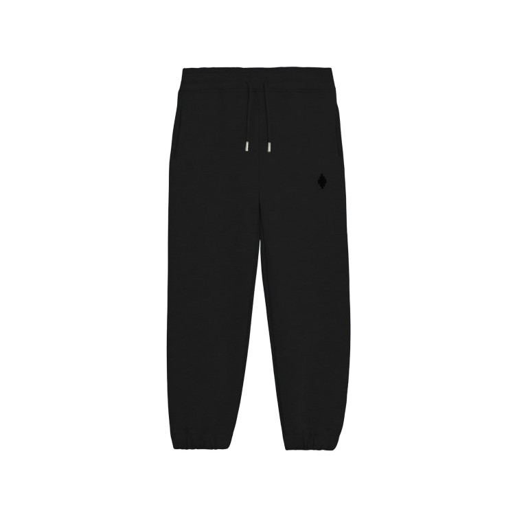 COUNTY OF MILAN Pantalone nero sportivo con logo bambino