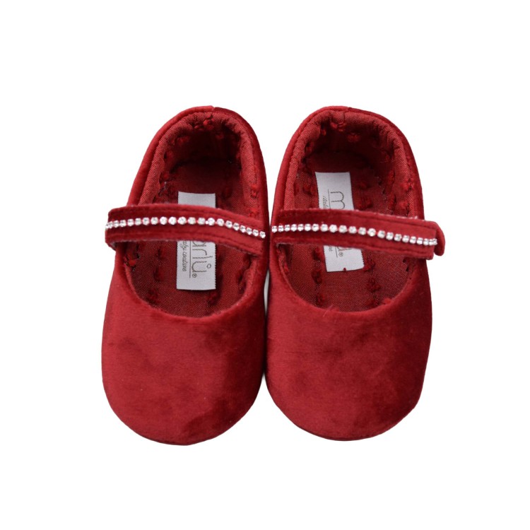 MARLU' Scarpine rosse con strass neonata