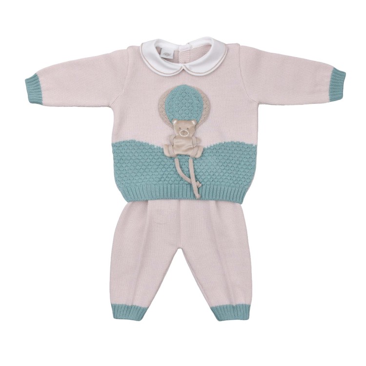 MARLU' Set 2 pezzi beige e salvia neonati