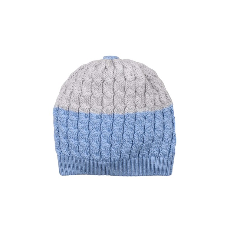 MARLU' Cappellino grigio e azzurro neonato