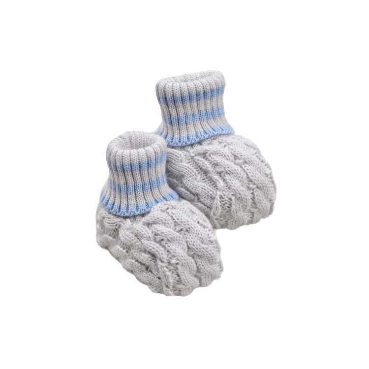 MARLU' Scarpine azzurro e grigio neonato