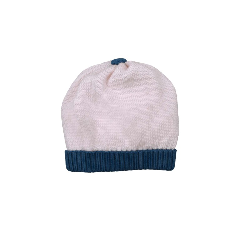 MARLU' Cappellino beige e blu neonato