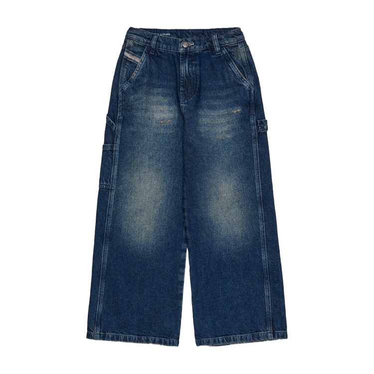 DIESEL Jeans scuri baggy cargo bambina