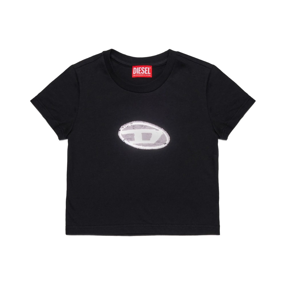 DIESEL T-shirt nera con...