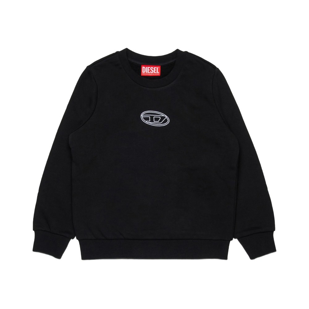 DIESEL Felpa nera girocollo...