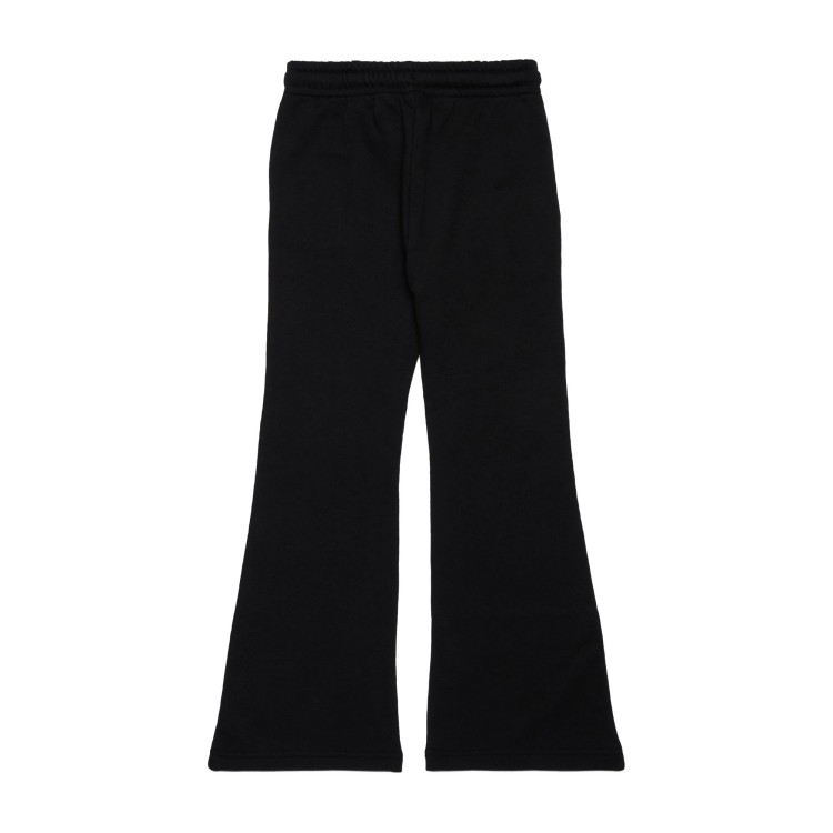 DIESEL Pantaloni sportivi neri svasati bambina