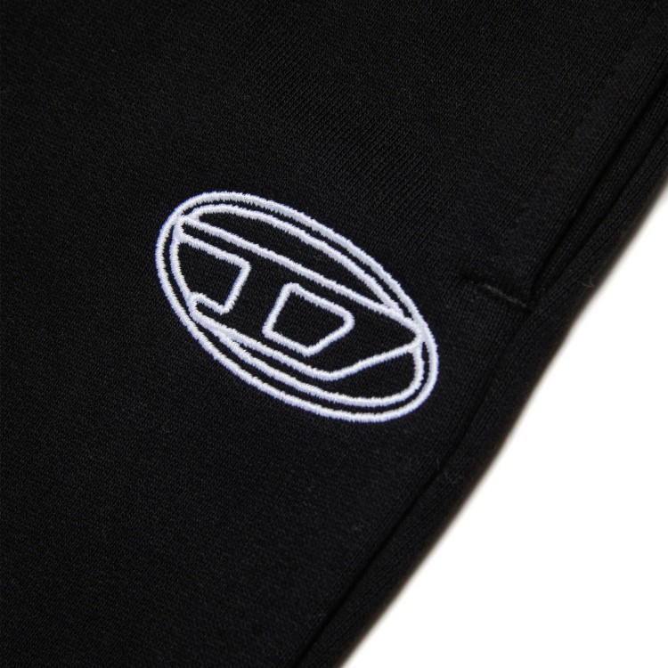 DIESEL Pantaloni sportivi neri svasati bambina