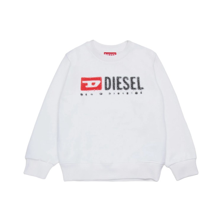 DIESEL Felpa bianca S-Drops bambini