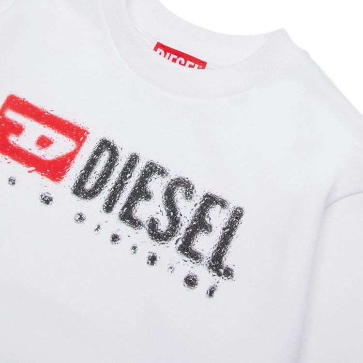 DIESEL Felpa bianca S-Drops bambini