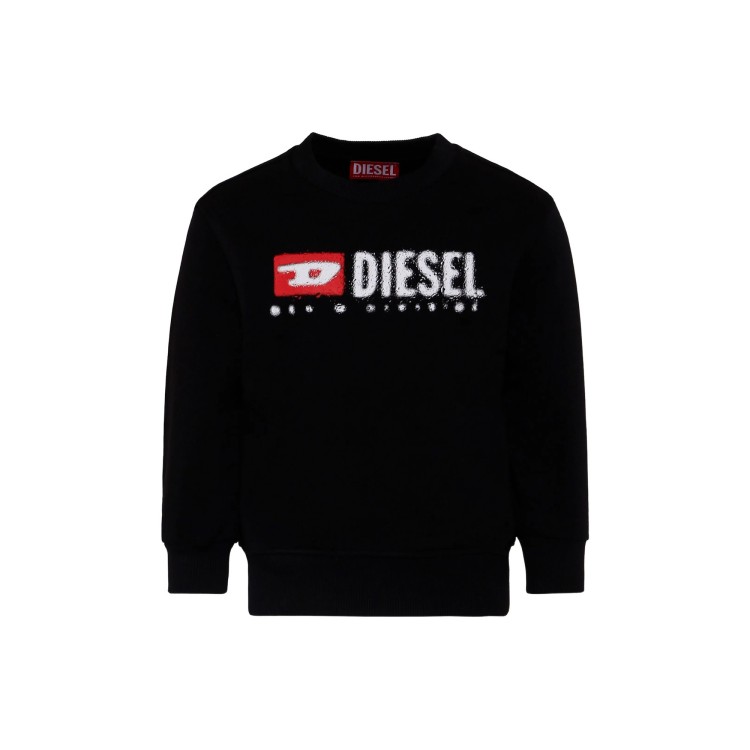 DIESEL Felpa nera S-Drops bambini