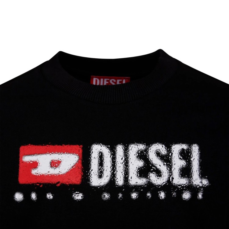 DIESEL Felpa nera S-Drops bambini