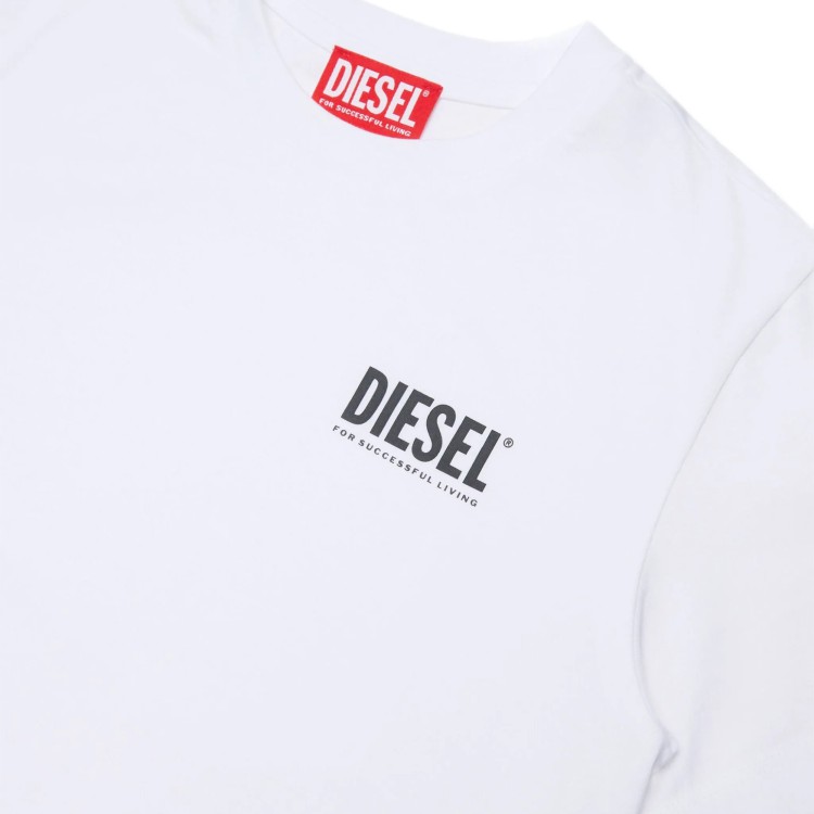 DIESEL T-shirt bianca con logo bambini