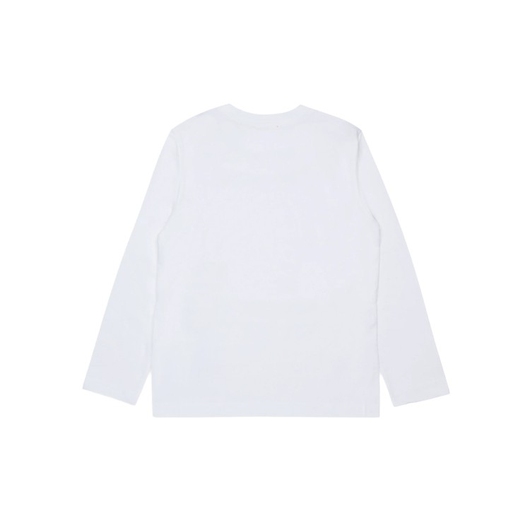 DIESEL T-shirt bianca a maniche lunghe bambini