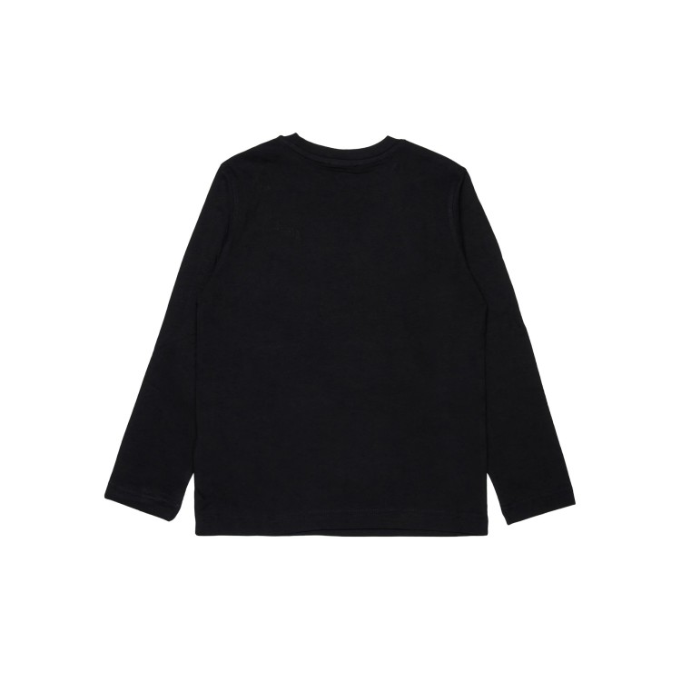 DIESEL T-shirt nera a maniche lunghe bambini