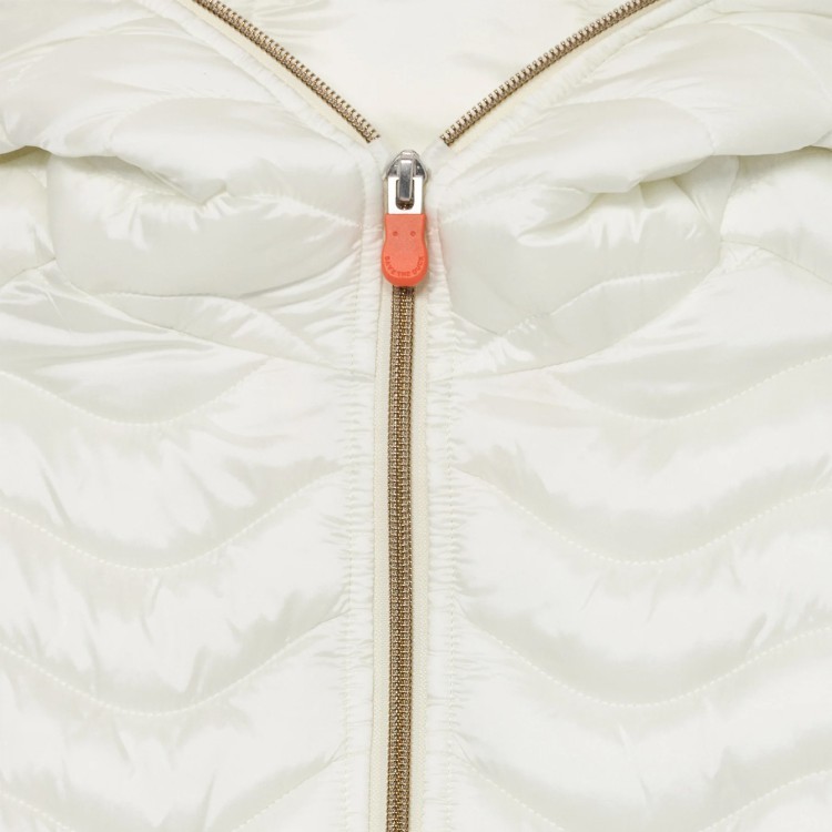 SAVE THE DUCK Giubbotto Ima bianco a onde bambina