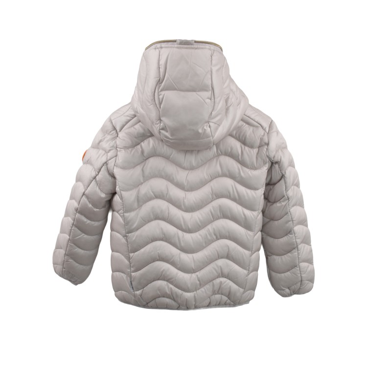 SAVE THE DUCK Giubbotto Ima grigio perla a onde bambina