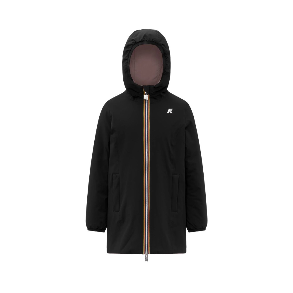 K-WAY Giacca nera e rosa...